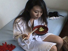 Kao Sugimori is having lunch and taking shower on camera