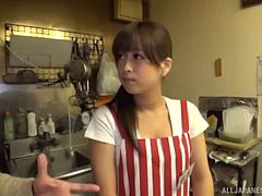 Cute chef fucked in the kitchen of her restaurant