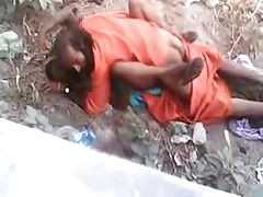 Baba doing quick sex with village lady while caught
