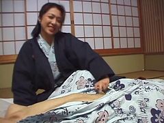 Kayoko Uesugi, mature Asian pornstar gets banged doggy style