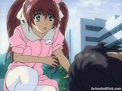 Hot Brunette In Pigtails Goes Hardcore Outdoors In An Anime Video