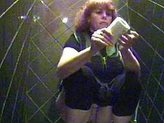 Hidden camera piss with a brunette