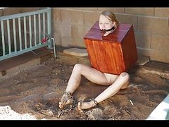 Slave girl locked in a box