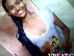 Indian teen in the shower with her boyfriend