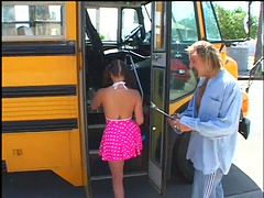 Wild Teen Gets Drilled by the Driver on Her Bus
