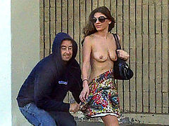 Stalkers Expose Girl's Titties In Public.