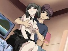 Hentai cutie works cock and gets fucked from behind