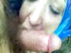 hijab amazing blowjob he cums in her mouth